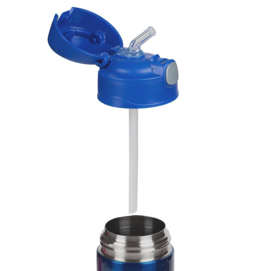 F401 Funtainer SS Çocuk Pipetli Termos Blue - 7